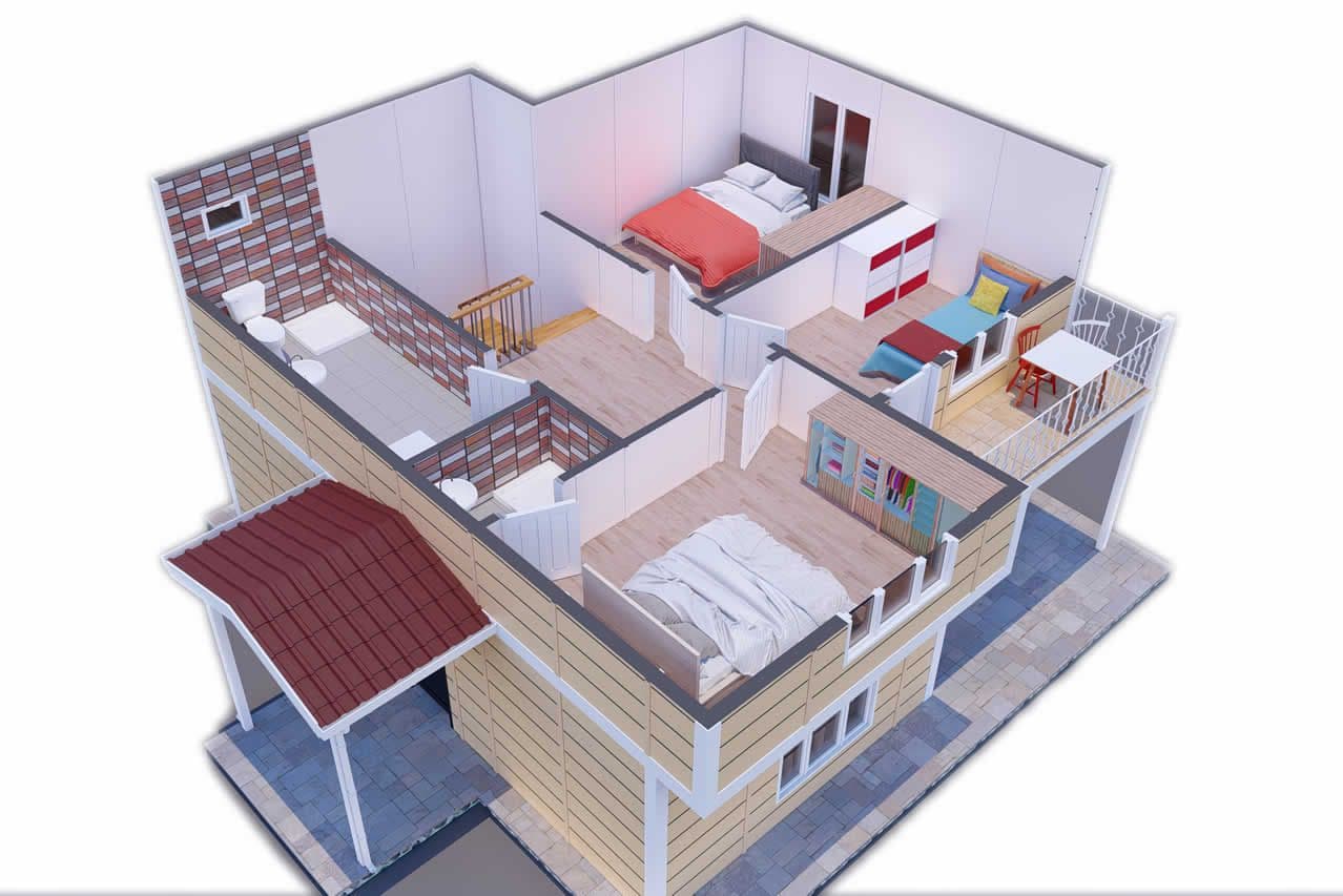 136 m² Prefabrik Villa 3+1