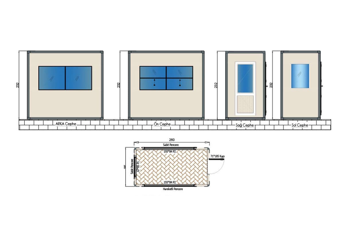 Panel Kabin 210x210cm