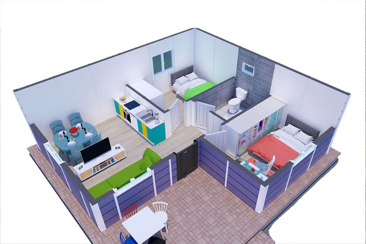 51 m² Çelik Ev 2+1