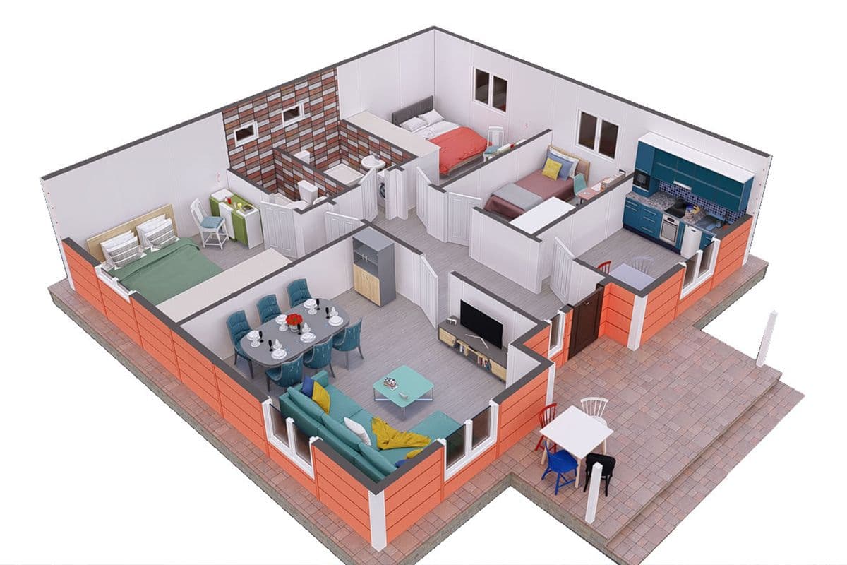 101 m² Çelik Ev 3+1