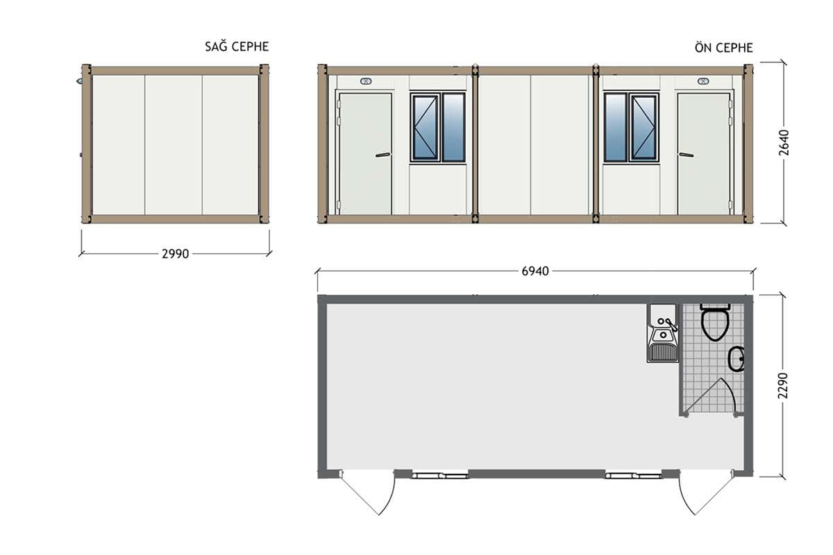 K3004 - Sandviç Konteyner 300x700cm