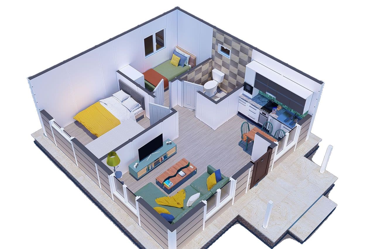 45 m² Çelik Ev 2+1