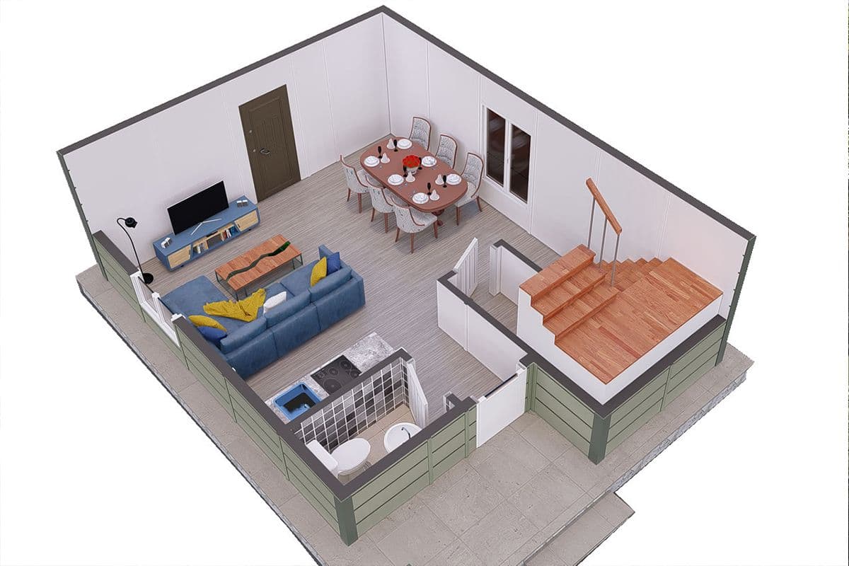 92 m² Çelik Ev 2+1